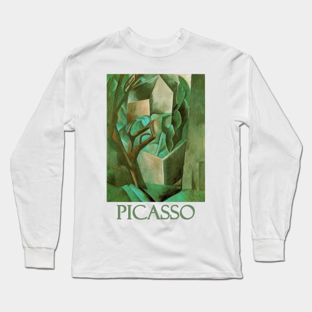 House in the Garden (1908) by Pablo Picasso Long Sleeve T-Shirt by Naves